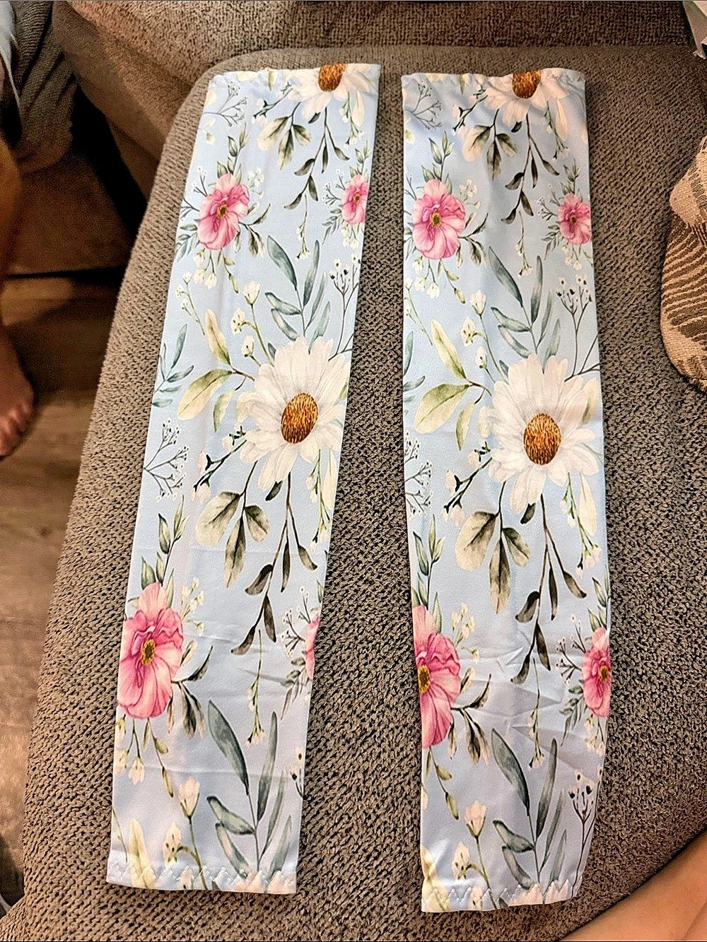 Floral Arm Sleeves in Blue & Pink
